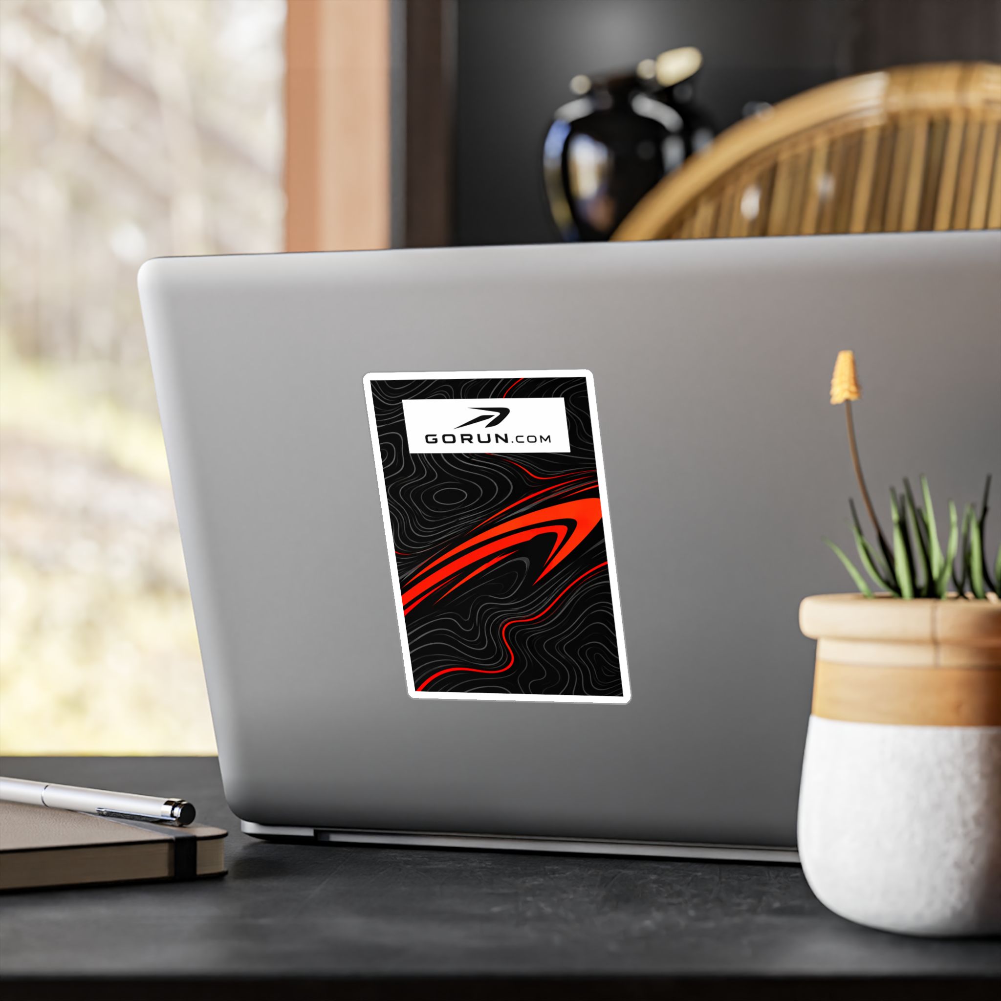 GoRun.com Red and Black Kiss-Cut Vinyl Decal - Image 16
