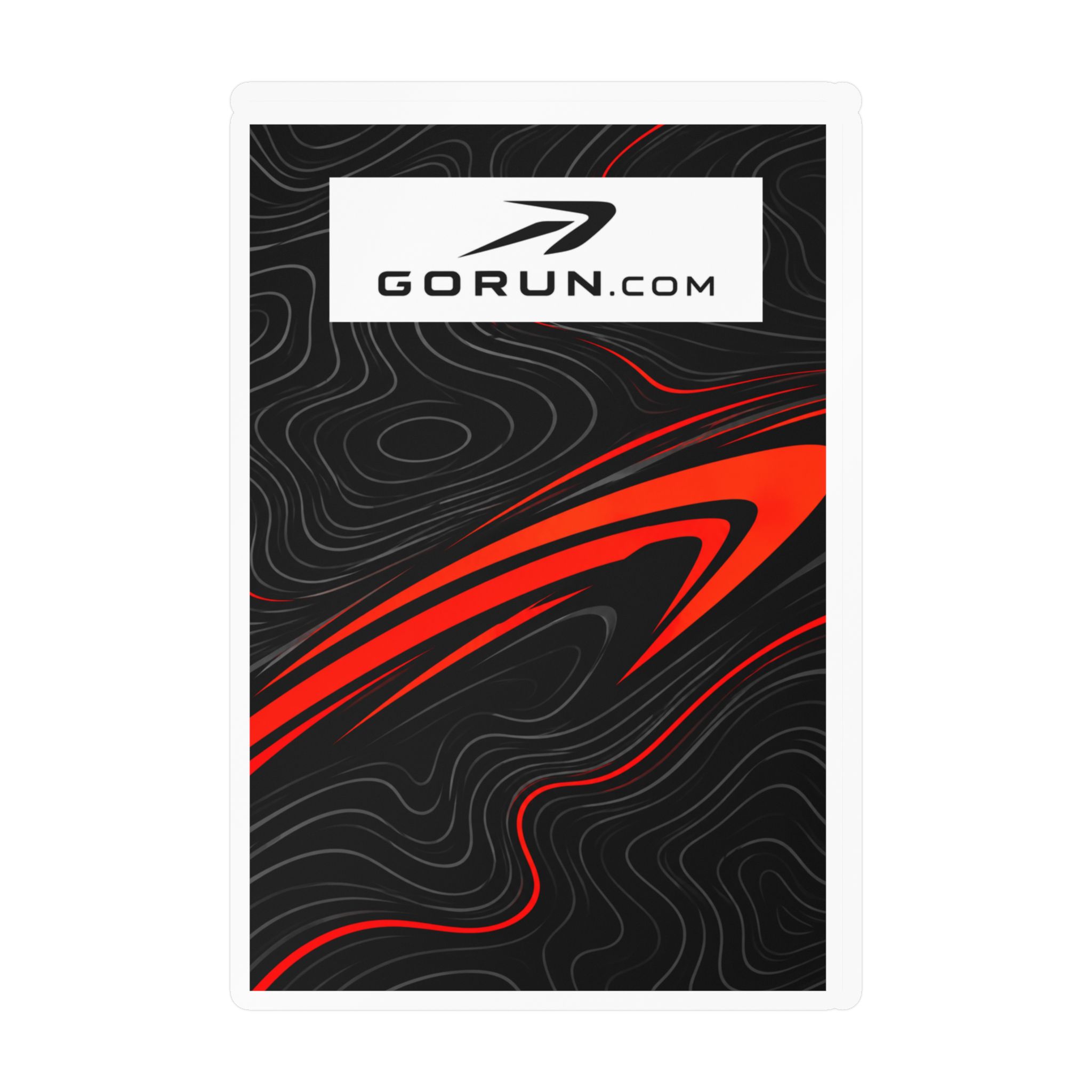 GoRun.com Red and Black Kiss-Cut Vinyl Decal - Image 13