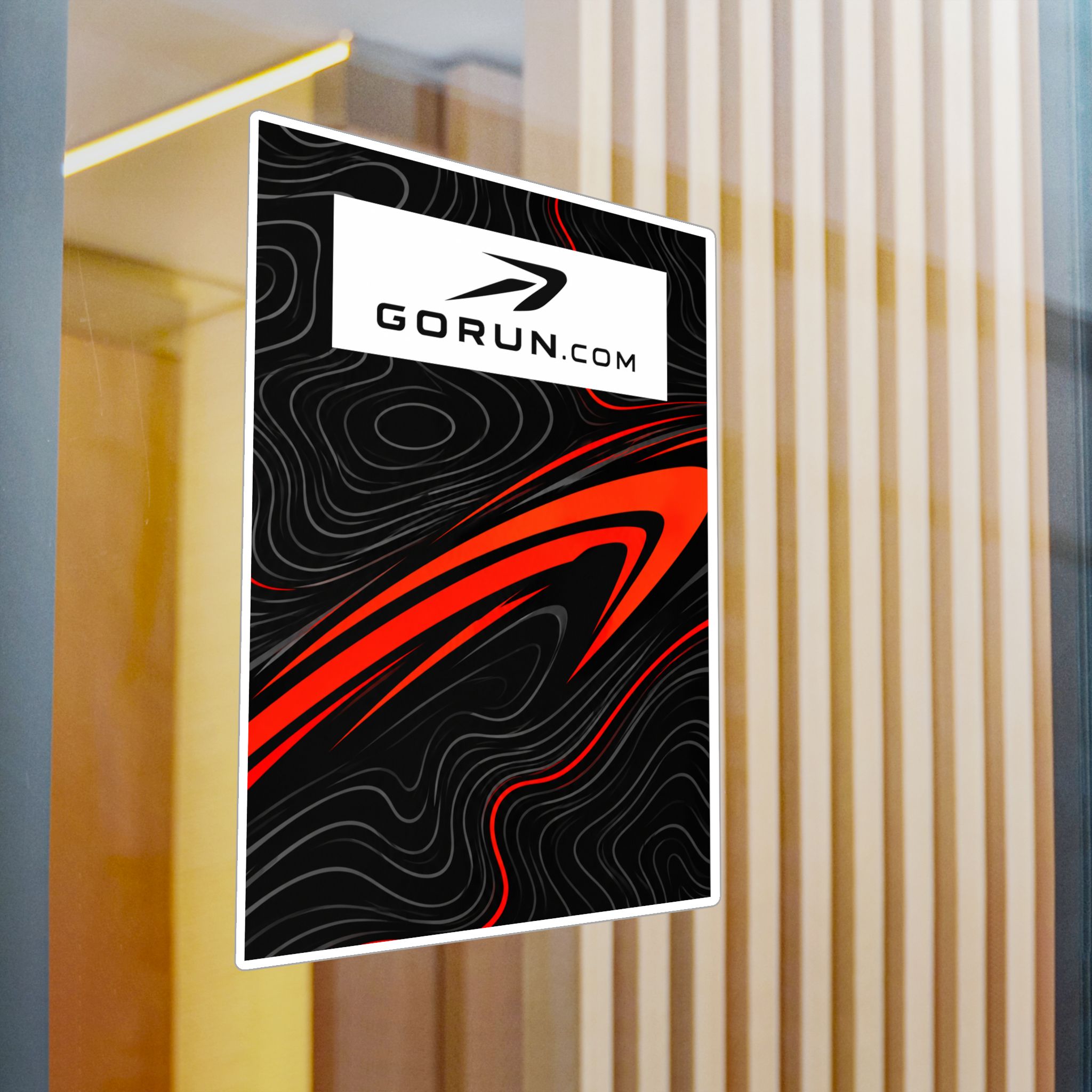GoRun.com Red and Black Kiss-Cut Vinyl Decal - Image 3