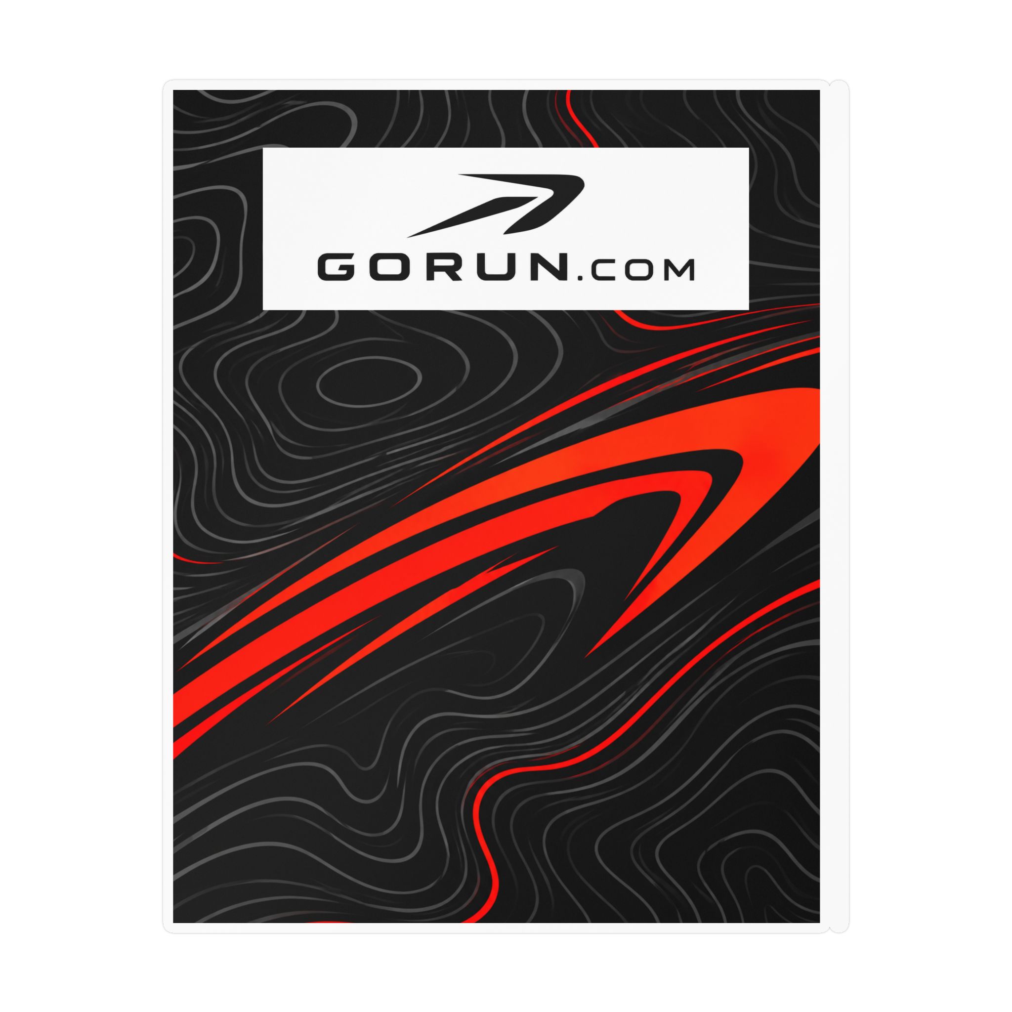 GoRun.com Red and Black Kiss-Cut Vinyl Decal - Image 2