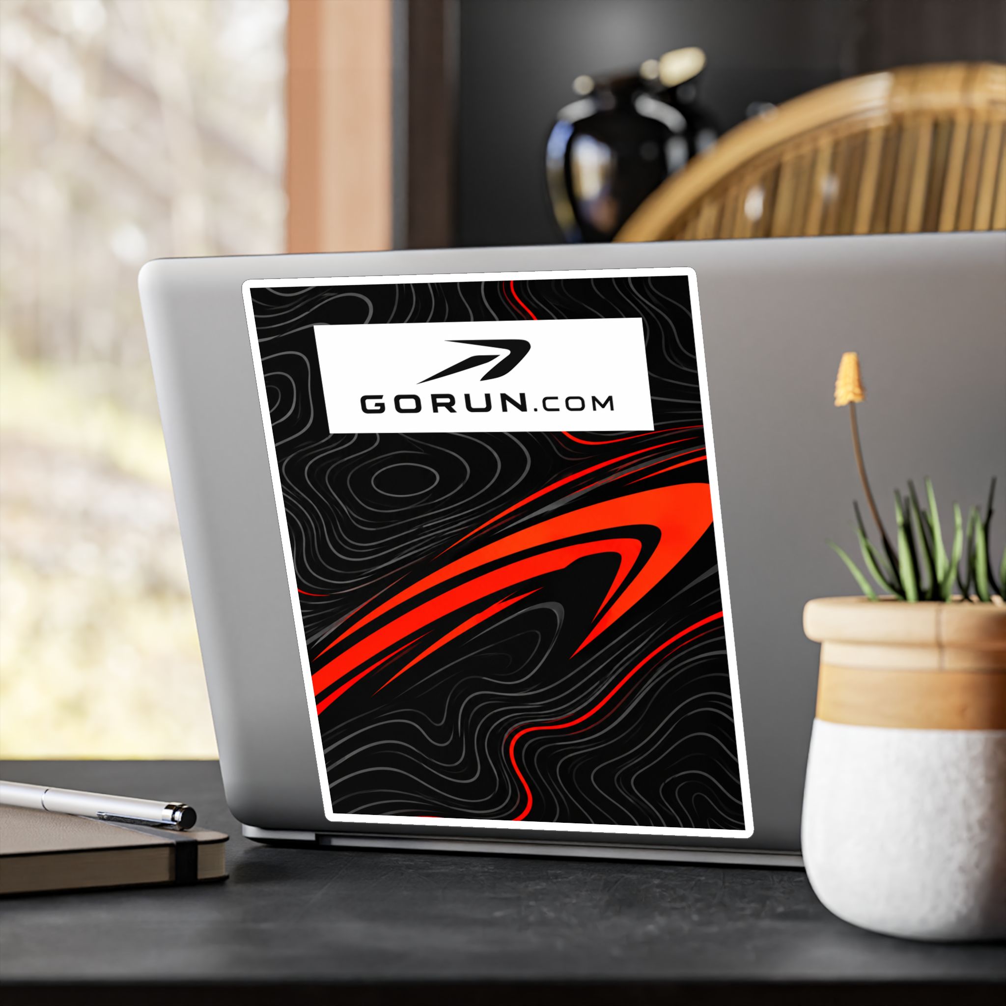 GoRun.com Red and Black Kiss-Cut Vinyl Decal - Image 4