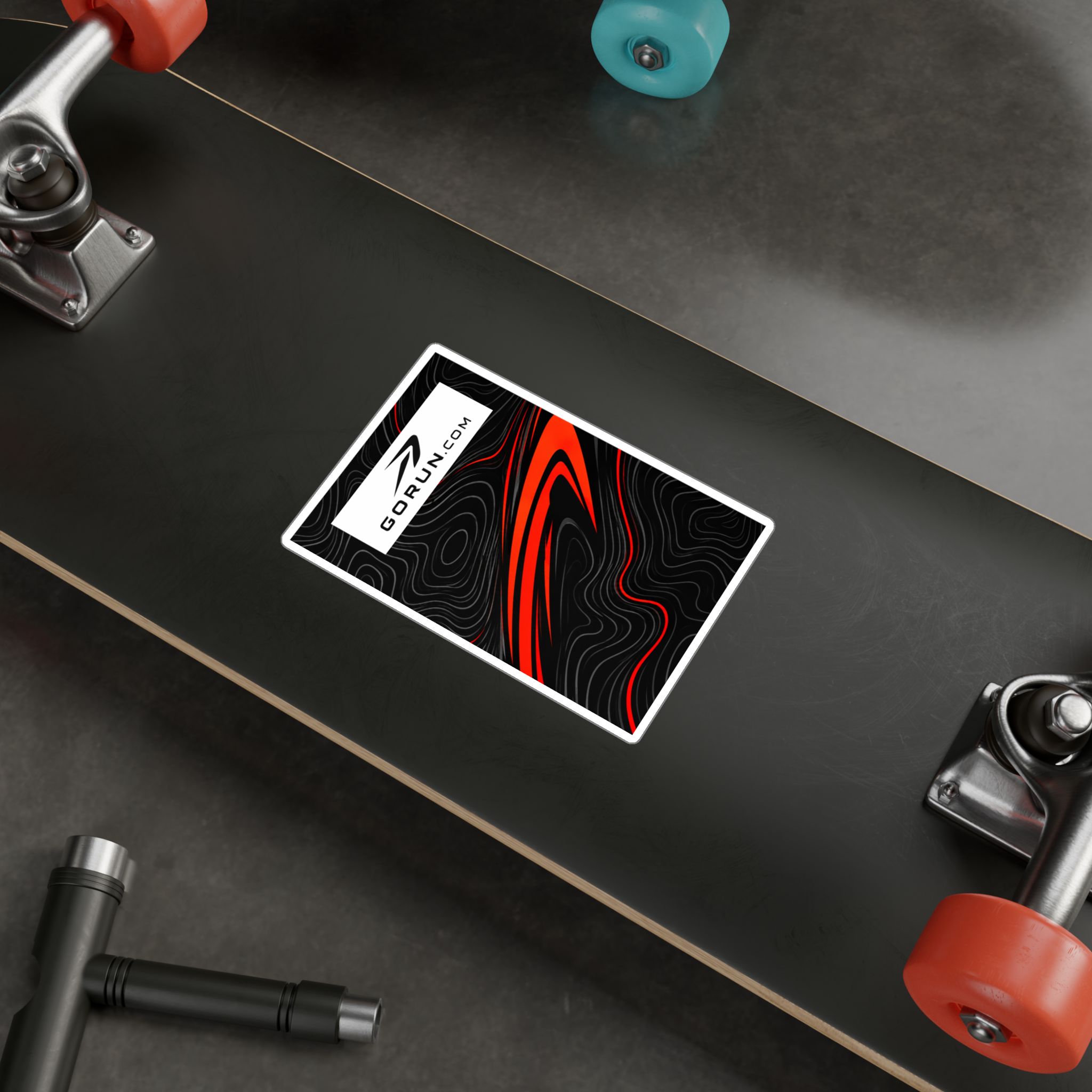 GoRun.com Red and Black Kiss-Cut Vinyl Decal - Image 18