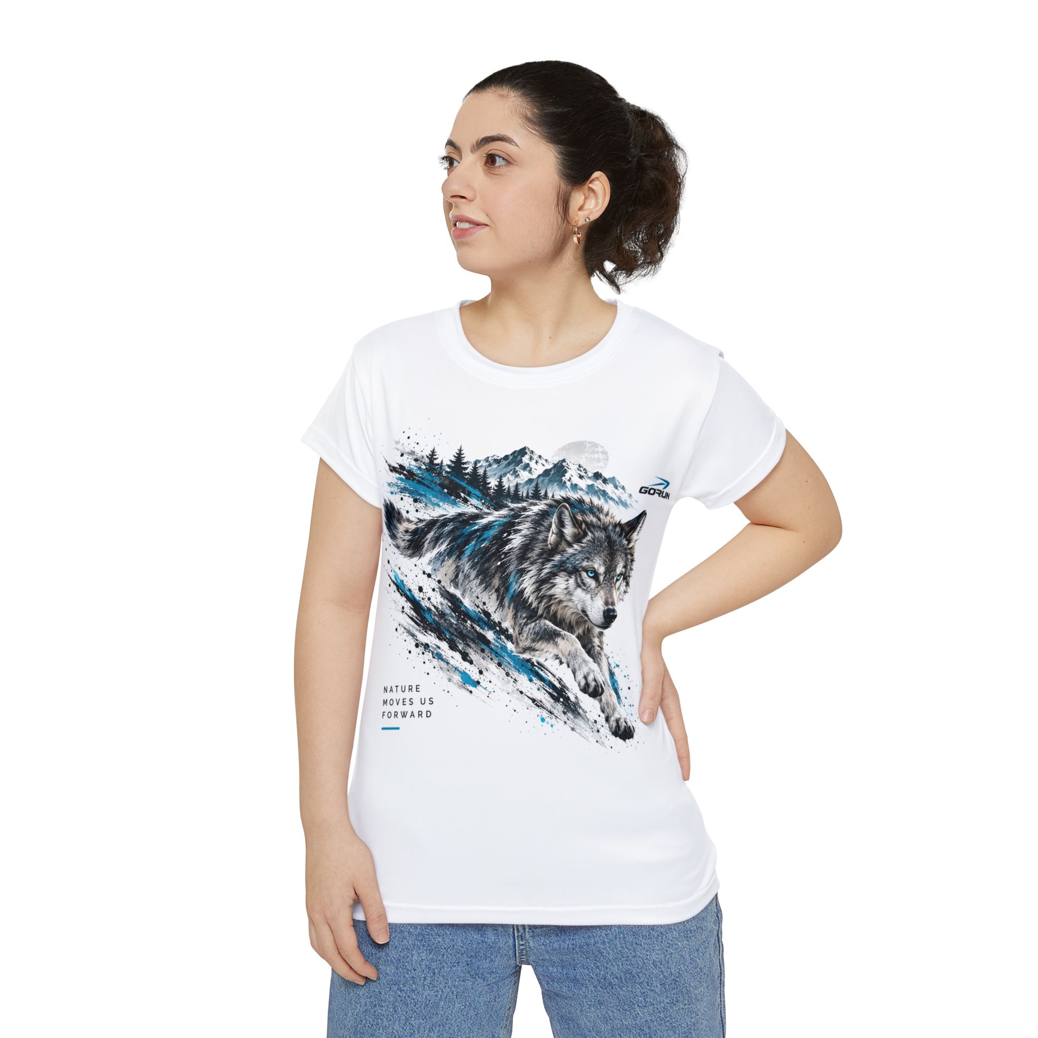GORUN Mountain Wolf Graphic T-Shirt for Women - Image 5