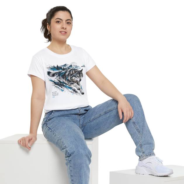 GORUN Mountain Wolf Graphic T-Shirt for Women