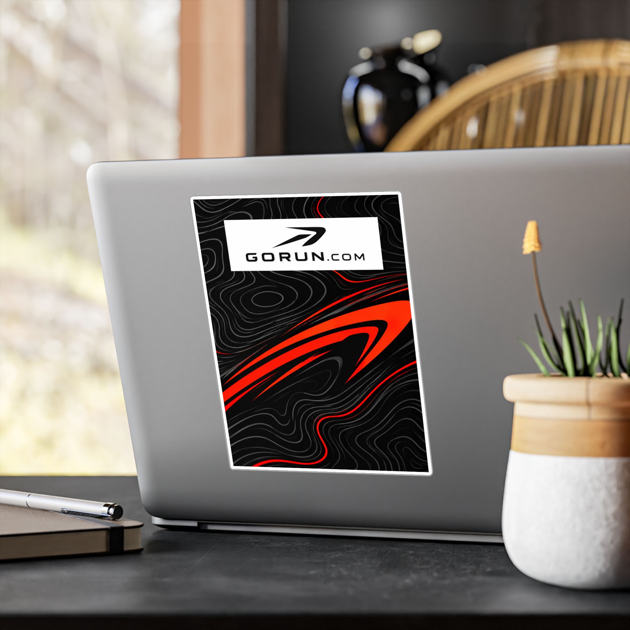 GoRun.com Red and Black Kiss-Cut Vinyl Decal - Image 22