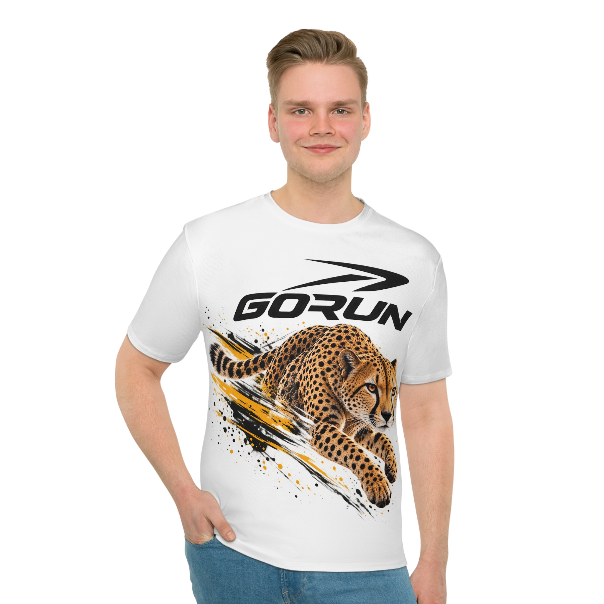 GORUN Cheetah Graphic Men's T-Shirt - Image 3