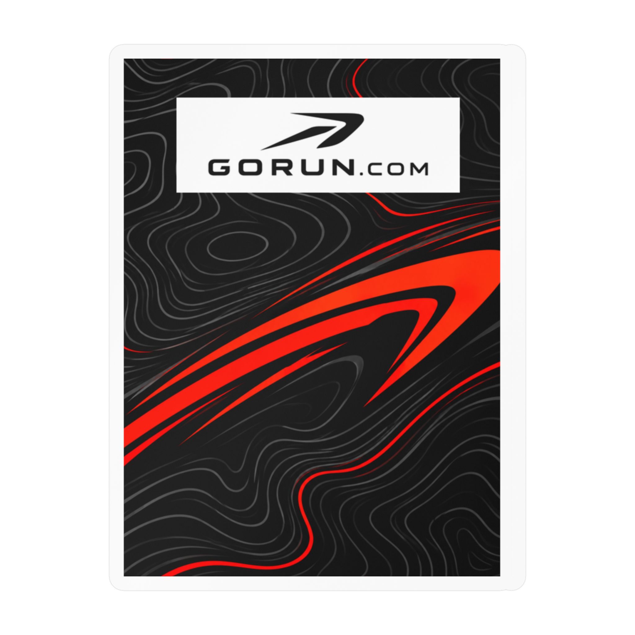 GoRun.com Red and Black Kiss-Cut Vinyl Decal - Image 7