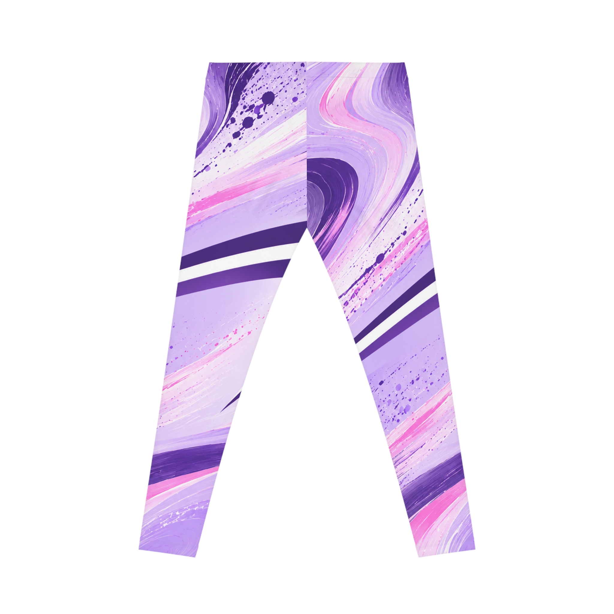 GoRun Women’s Purple Abstract Swirl Leggings - Image 2