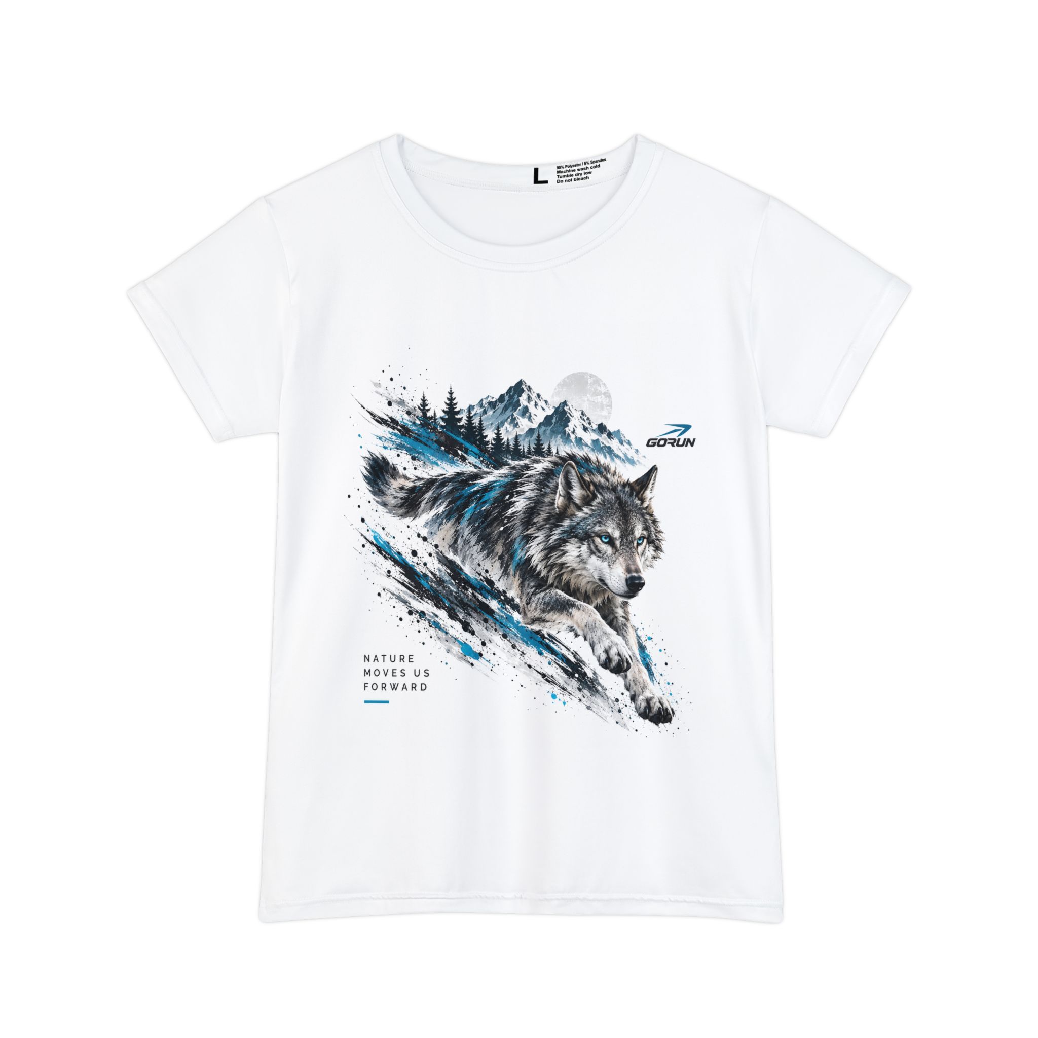 GORUN Mountain Wolf Graphic T-Shirt for Women - Image 2