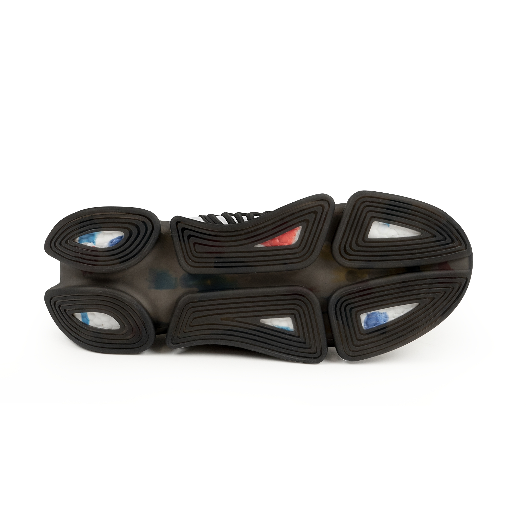 FLY 71 Men's Black and White Abstract Mesh Sneakers - Image 7