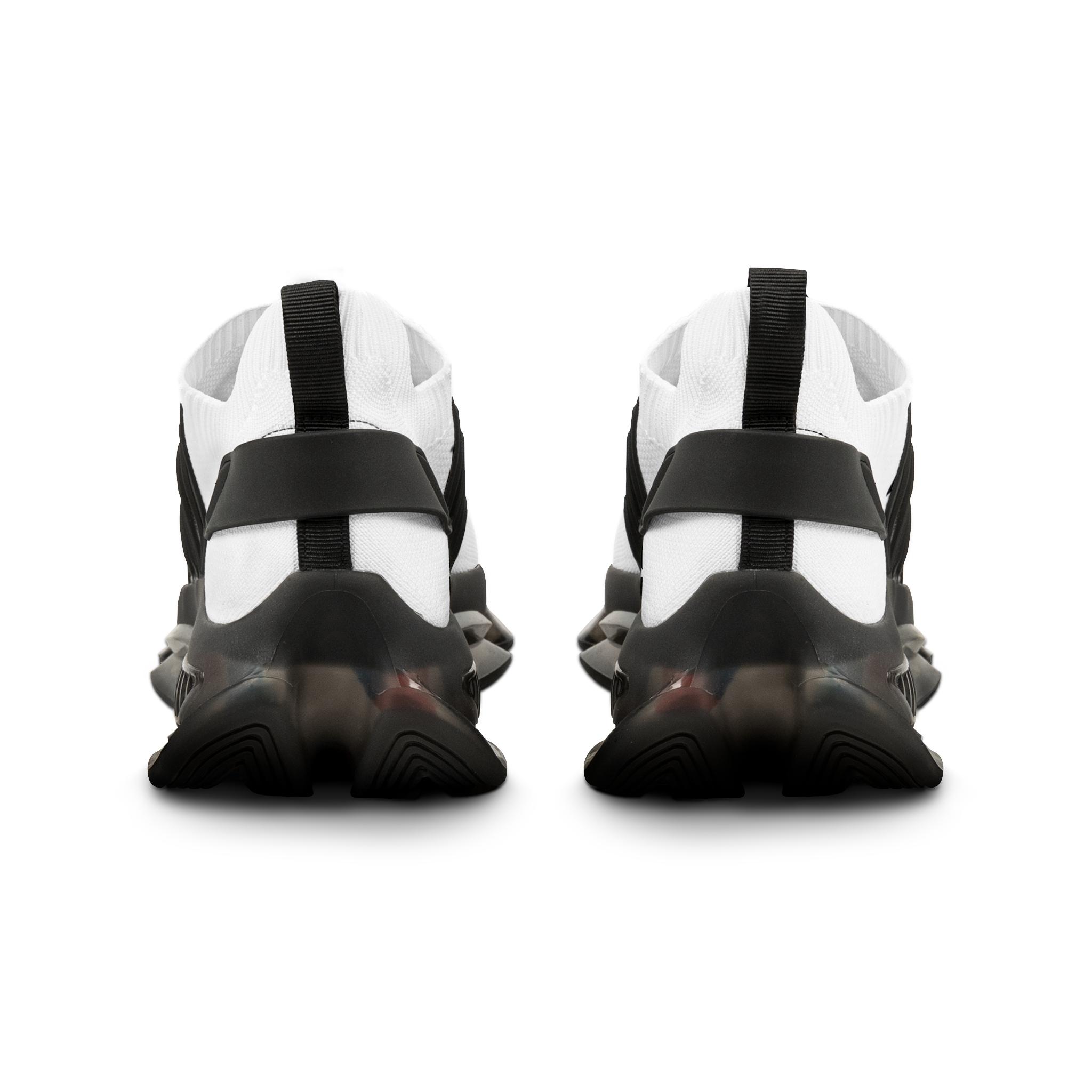 FLY 71 Men's Black and White Abstract Mesh Sneakers - Image 3