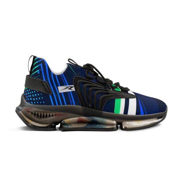SHARK GORUN SHOES Men’s Blue and Green Athletic Mesh Sneakers